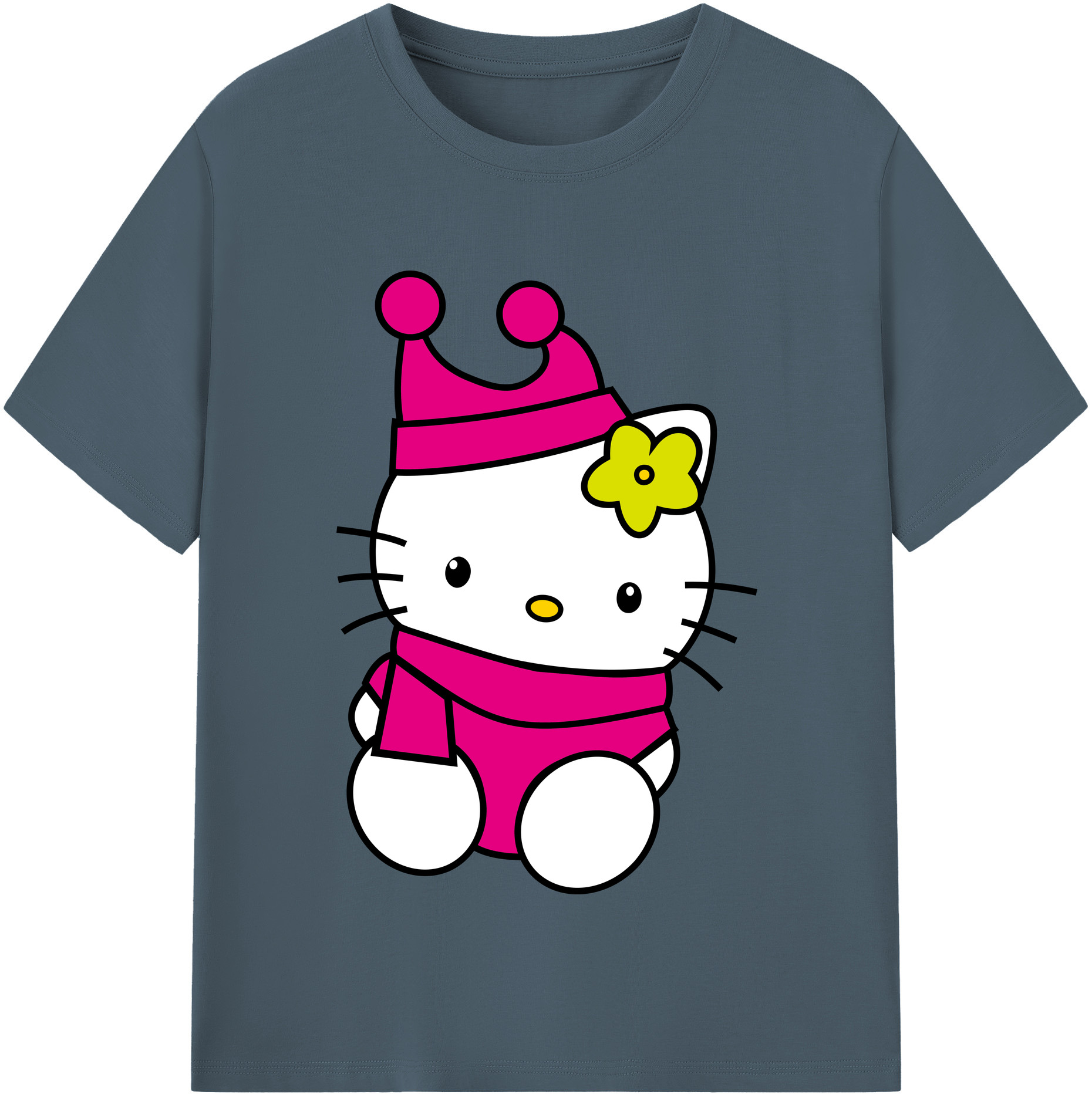 （画像用） Hello Kitty ハローキティ 綿100％半袖Tシャツ（フロントプリント）